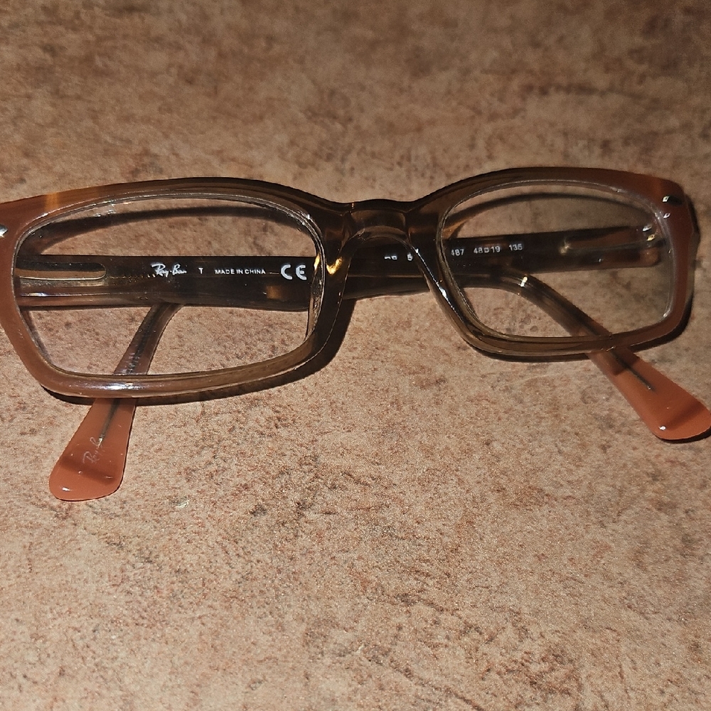 Ray Ban Eyeglasses RX 5150 5487 Gradient Brown On Orange Size, 48-19-135